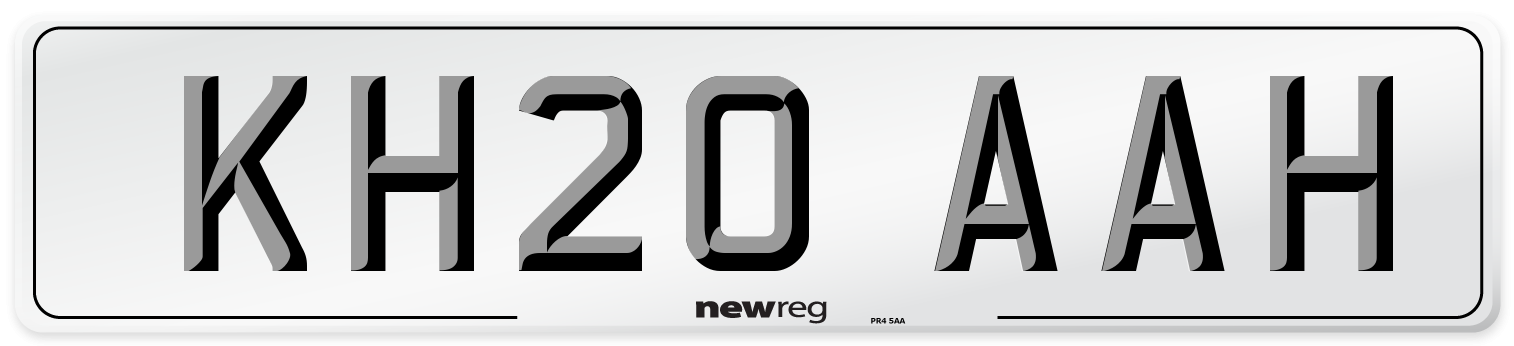 KH20 AAH Number Plate from New Reg